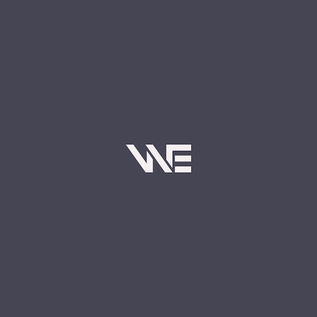 Imagen vectorial del diseño del logotipo WE