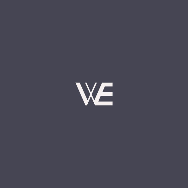 Imagen vectorial del diseño del logotipo WE