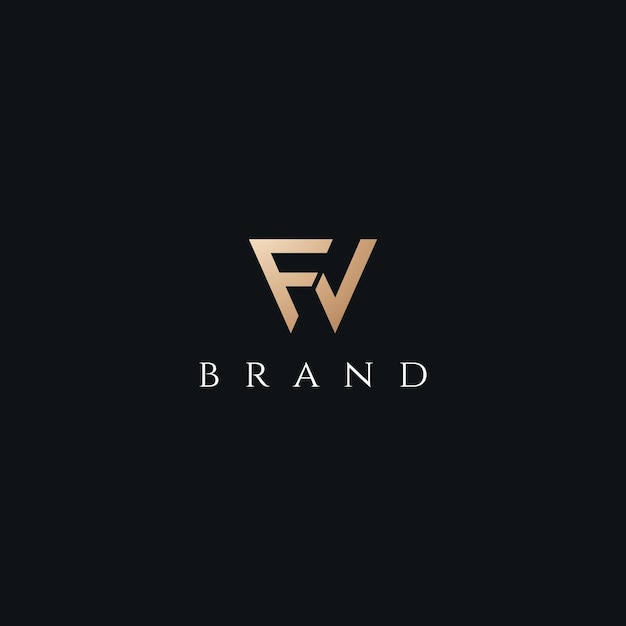 Imagen vectorial del diseño del logotipo de WF