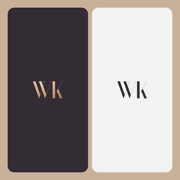 Imagen vectorial del diseño del logotipo de WK