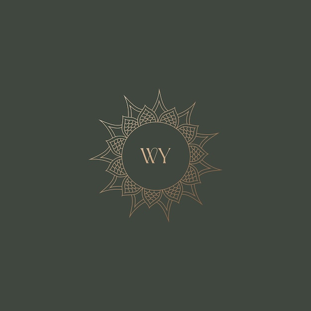 Imagen vectorial del diseño del logotipo Wy