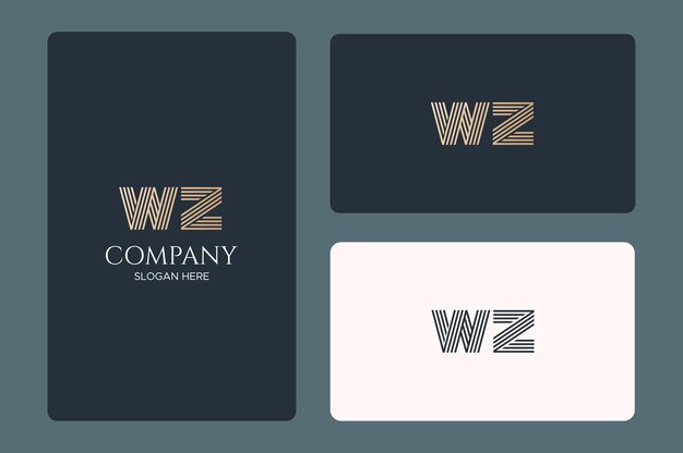 Vector imagen vectorial del diseño del logotipo de wz