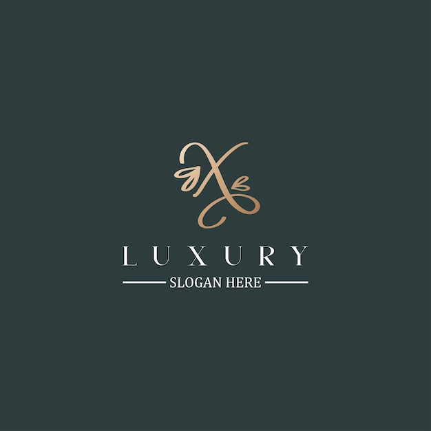 Imagen vectorial de diseño de logotipo X