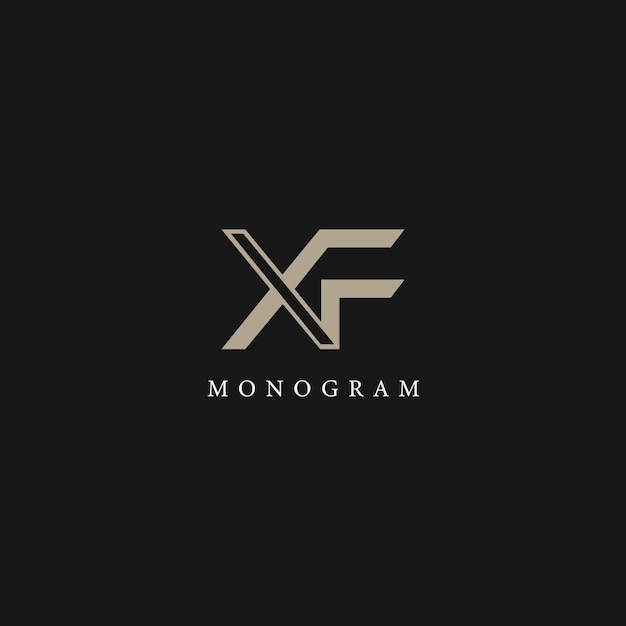 Imagen vectorial del diseño del logotipo XF