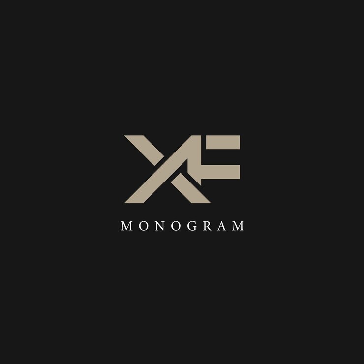 Vector imagen vectorial del diseño del logotipo xf