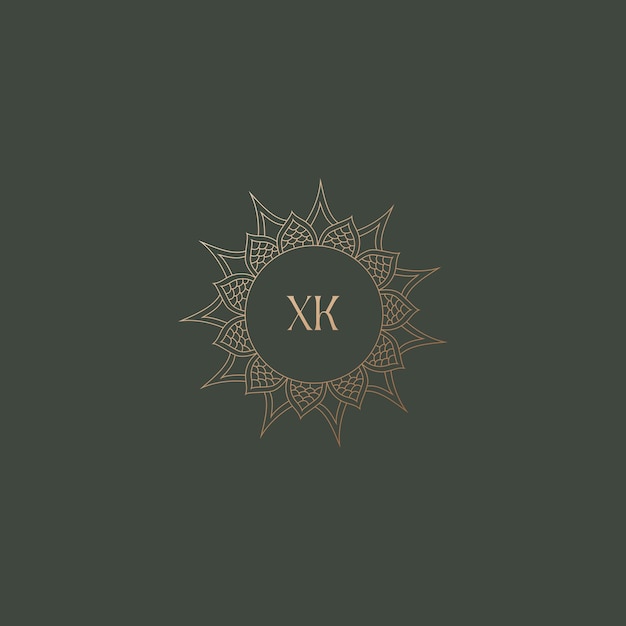 Imagen vectorial del diseño del logotipo Xk