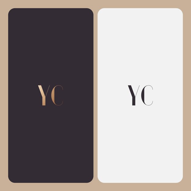 Imagen vectorial del diseño del logotipo Yc