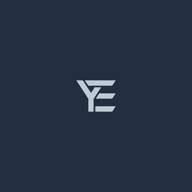 Imagen vectorial del diseño del logotipo de YE