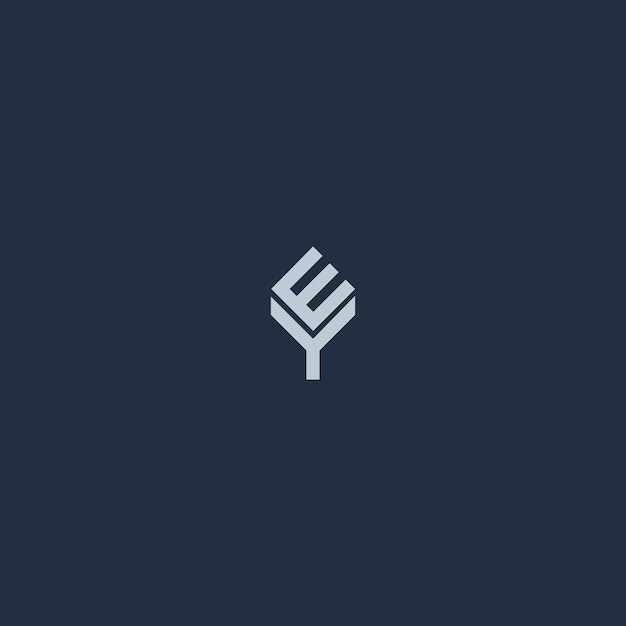 Imagen vectorial del diseño del logotipo de YE