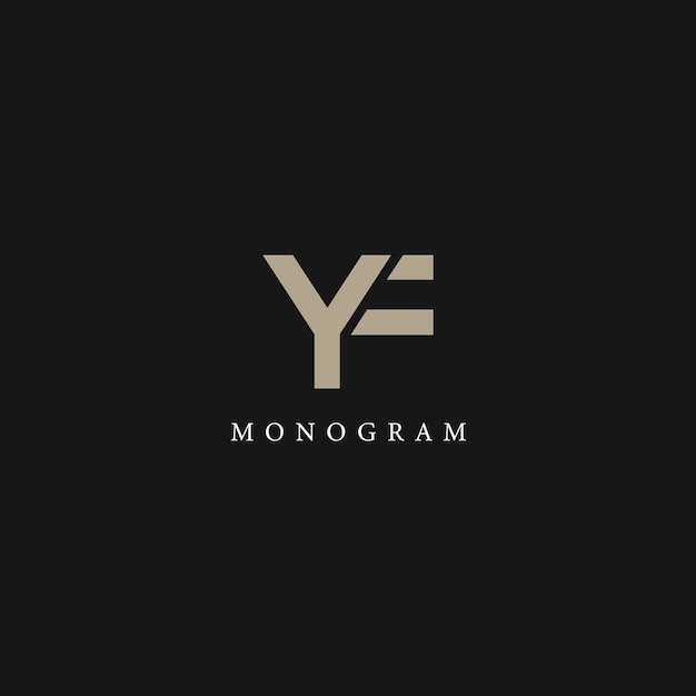 Imagen vectorial del diseño del logotipo de YF
