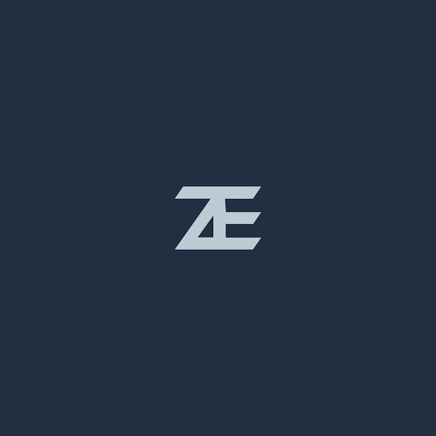 Imagen vectorial del diseño del logotipo de ZE
