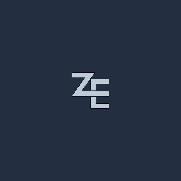 Imagen vectorial del diseño del logotipo de ZE