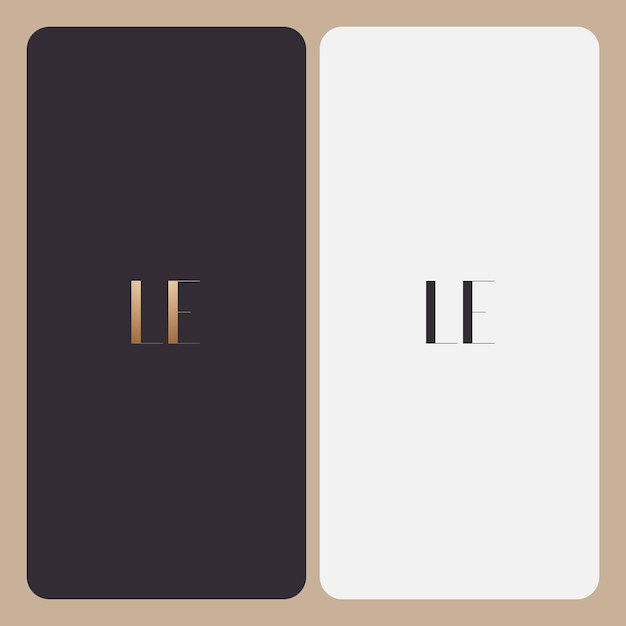 Imagen vectorial del diseño del logotipo de LE