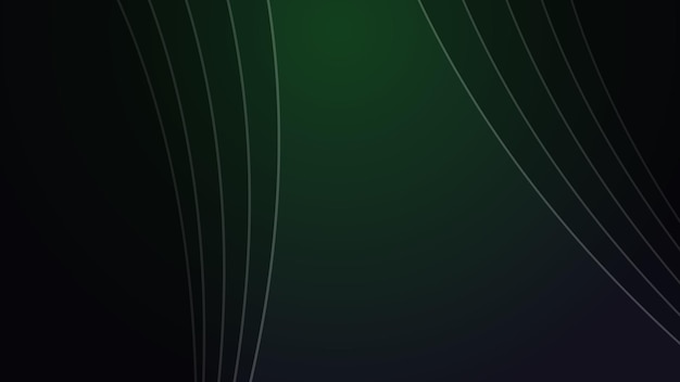 Imagen vectorial de diseño de papel tapiz de fondo abstracto verde oscuro con línea curva para el fondo