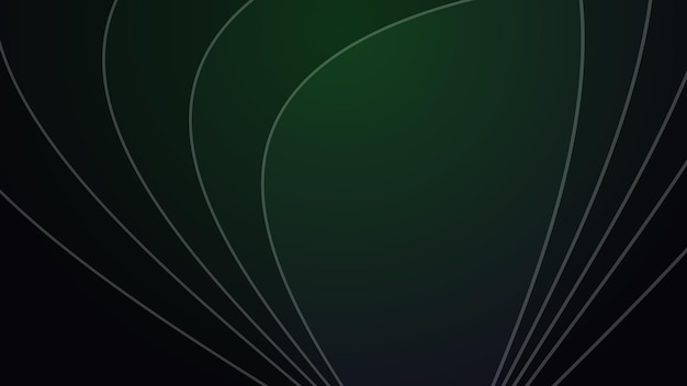 Imagen vectorial de diseño de papel tapiz de fondo abstracto verde oscuro con línea curva para el fondo