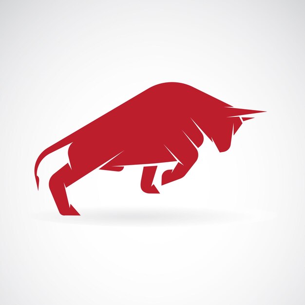 Imagen vectorial de un diseño de toro sobre un fondo blanco