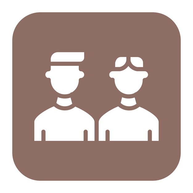 Imagen vectorial de dos íconos de Amigos Se puede usar para Amistad