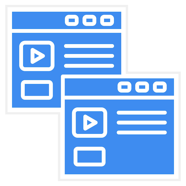 Imagen vectorial duplicada del icono del navegador Se puede utilizar para SEO y SEM