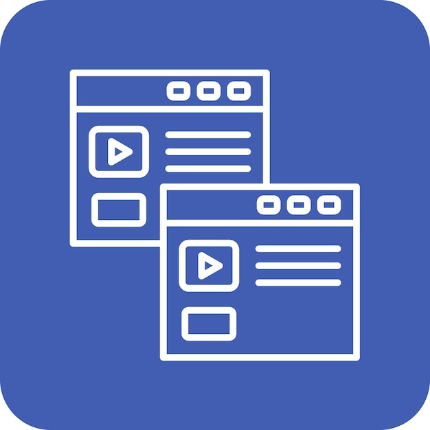 Imagen vectorial duplicada del icono del navegador Se puede utilizar para SEO y SEM