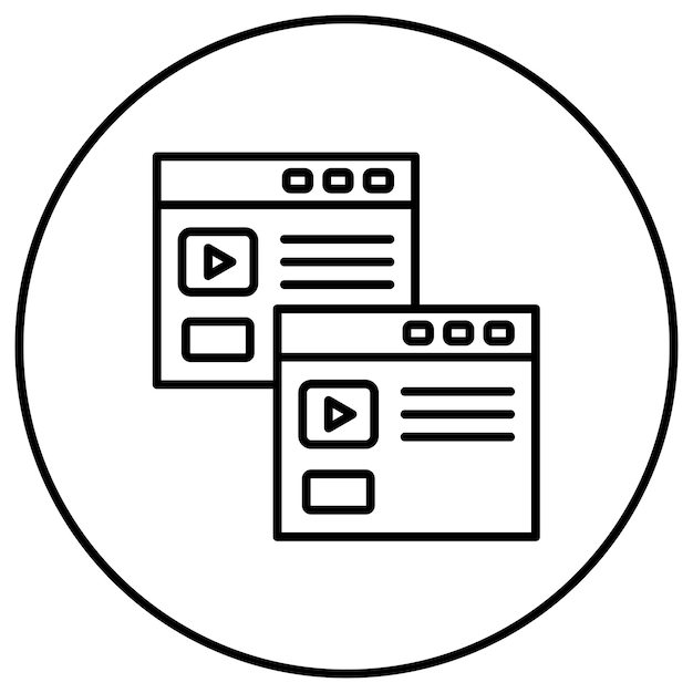Imagen vectorial duplicada del icono del navegador Se puede utilizar para SEO y SEM