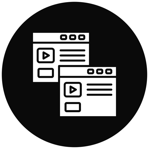 Imagen vectorial duplicada del icono del navegador Se puede utilizar para SEO y SEM