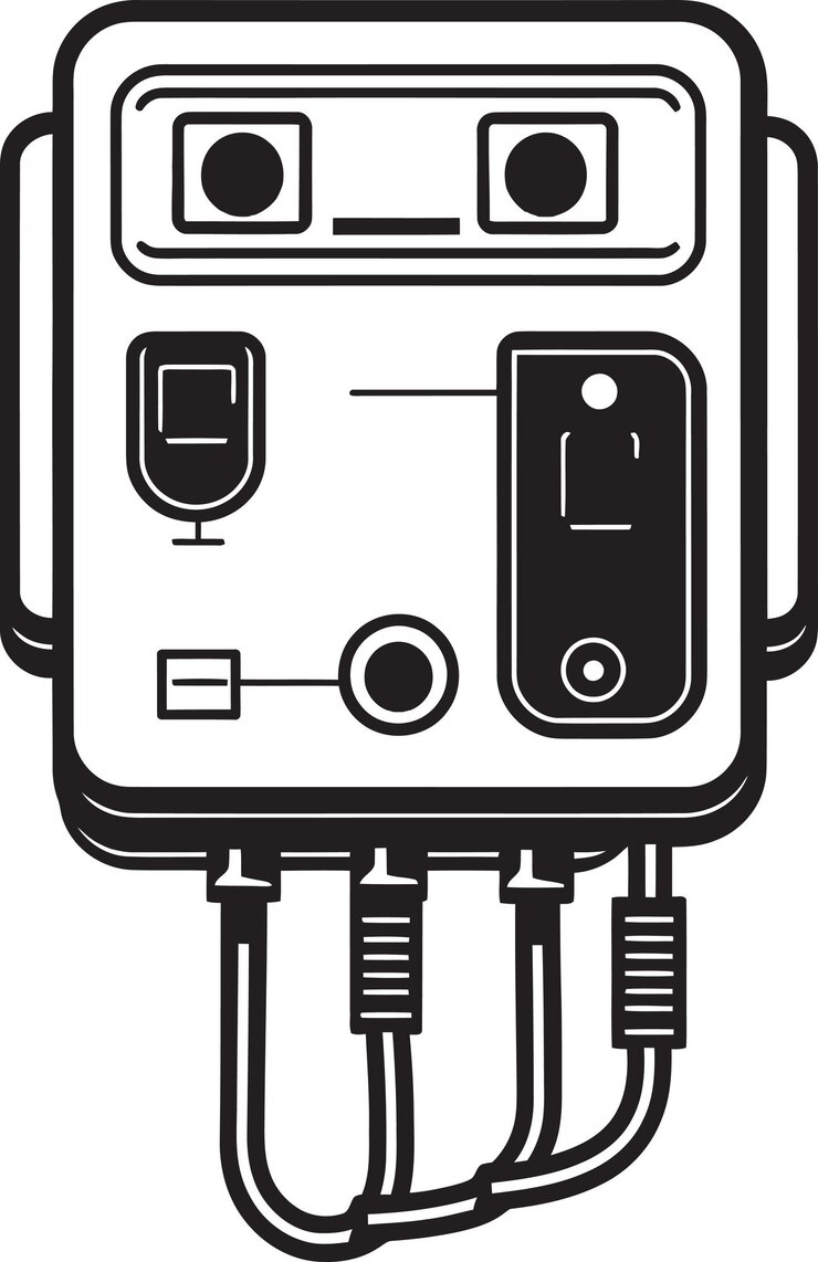 Vector imagen vectorial elegante de un medidor eléctrico residencial que muestra la tecnología de medición de precisión