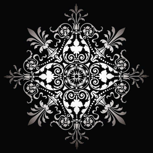 Vector imagen vectorial del elemento de diseño ornamental pasado de moda