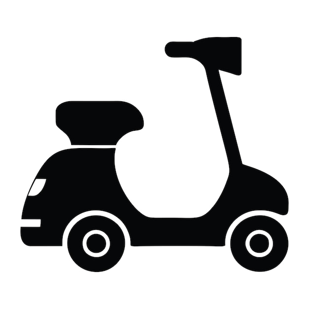 Imagen vectorial de estilo de pictograma de icono de scooter minimalista