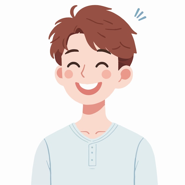 Imagen vectorial de una expresión masculina feliz