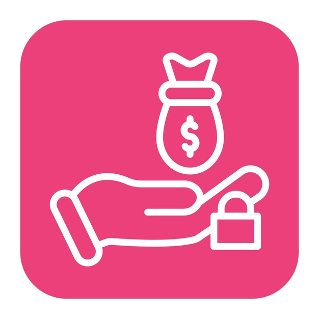 Imagen vectorial fija del icono de financiación Se puede utilizar para el crowdfunding