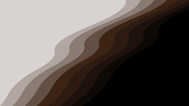 Imagen vectorial de fondo abstracta cortada en papel marrón