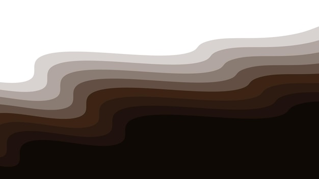 Imagen vectorial de fondo abstracta cortada en papel marrón