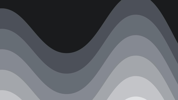 Imagen vectorial de fondo abstracta cortada en papel de onda gris