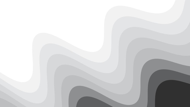 Imagen vectorial de fondo abstracta cortada en papel de onda gris