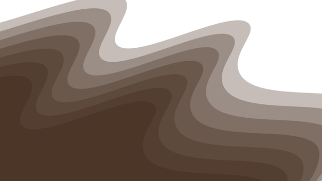 Imagen vectorial de fondo abstracta cortada en papel de onda marrón