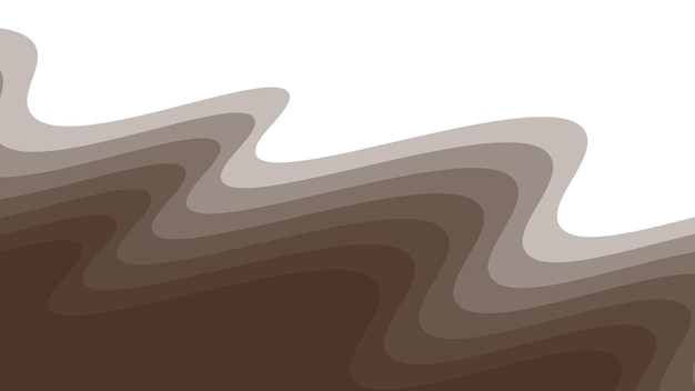 Imagen vectorial de fondo abstracta cortada en papel de onda marrón