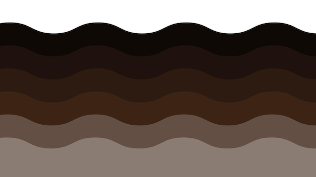 Imagen vectorial de fondo abstracta cortada en papel de onda marrón