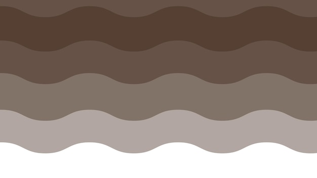 Imagen vectorial de fondo abstracta cortada en papel de onda marrón