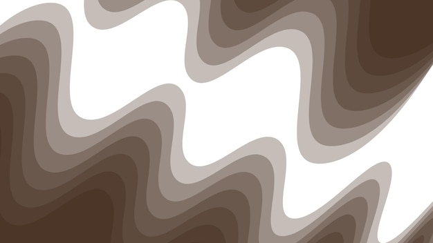 Imagen vectorial de fondo abstracta cortada en papel de onda marrón