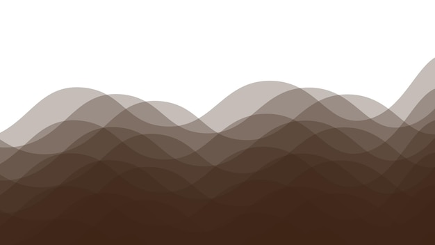 Imagen vectorial de fondo abstracta cortada en papel de onda marrón