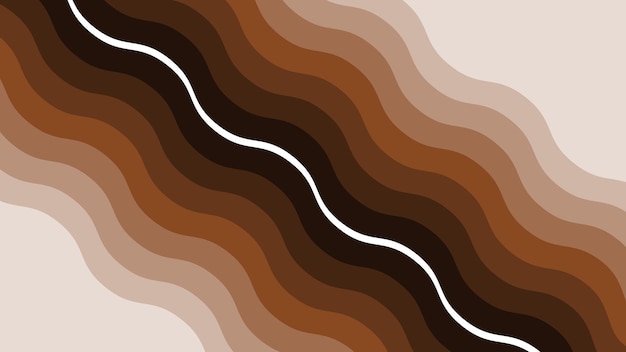 Imagen vectorial de fondo abstracta cortada en papel de onda marrón
