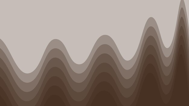 Imagen vectorial de fondo abstracta cortada en papel de onda marrón