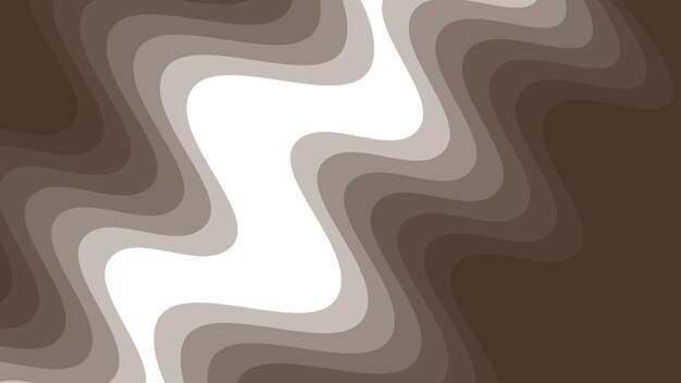 Imagen vectorial de fondo abstracta cortada en papel de onda marrón