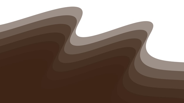Imagen vectorial de fondo abstracta cortada en papel de onda marrón