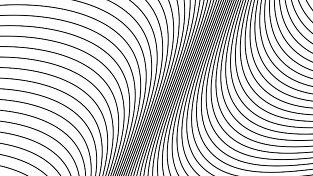 Imagen vectorial de fondo abstracta de línea curva negra