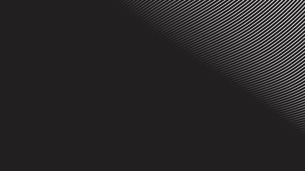 Imagen vectorial de fondo abstracta de línea curva negra
