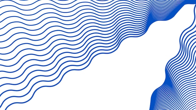 Imagen vectorial de fondo abstracta de línea de onda azul