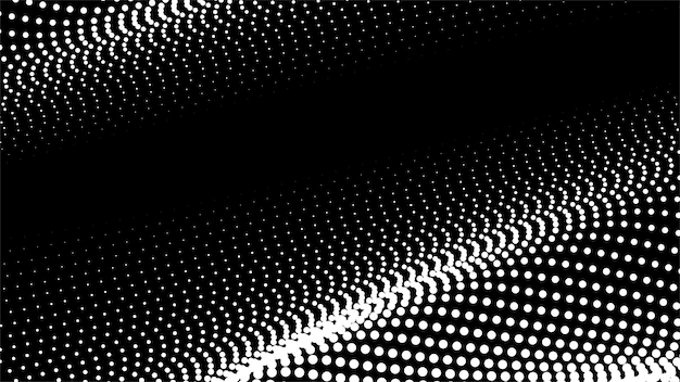 Imagen vectorial de fondo abstracta con patrón de medio tono negro