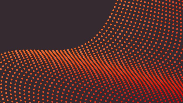 Imagen vectorial de fondo abstracta con puntos de polca naranja