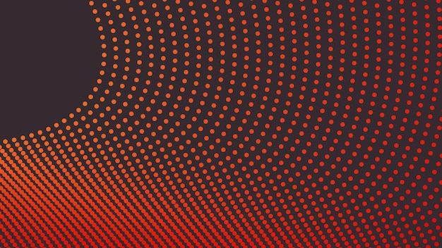 Imagen vectorial de fondo abstracta con puntos de polca naranja